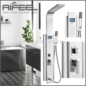 Wholesale stainless steel unique thermostatic rainfall shower column set