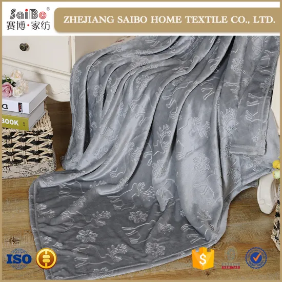 3D embossing mink flannel blankets