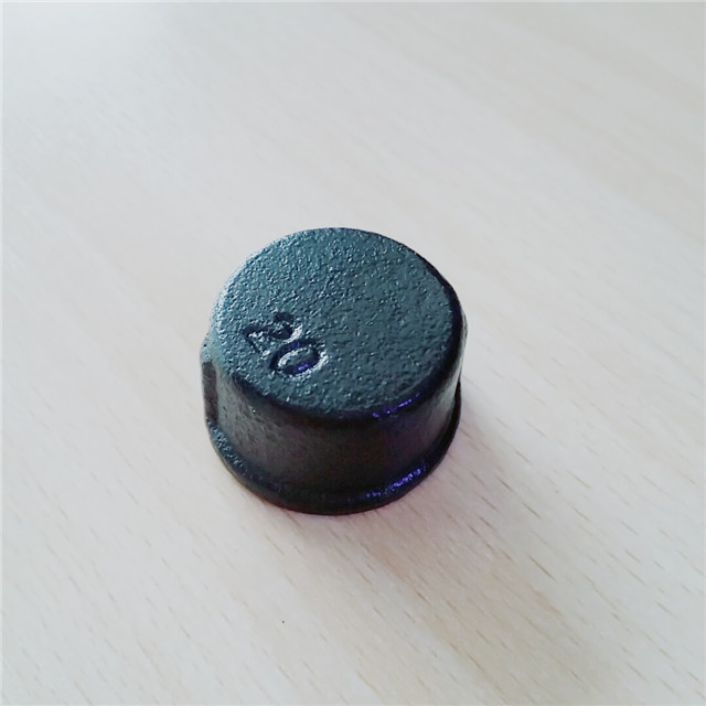 Black Iron Threaded Cap