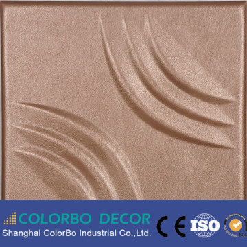 waterproof 3D leather wall panel for interior decoration