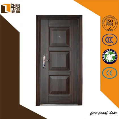 Modern flat design steel wooden armored door