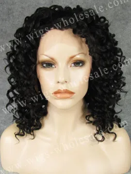 Black queen lace front wig synthetic vouge wigs short Curly drag wigs
