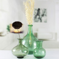 Wholesale Recycled Green Bubbled Flower Glass Vases