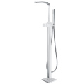 Free Standing Matte Black Floor Mount Bathtub Faucet