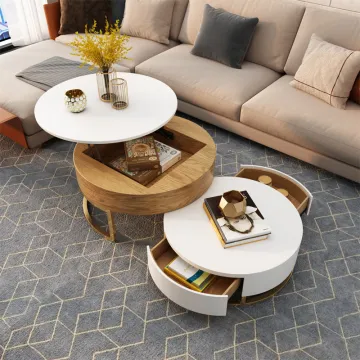 Luxury Lift-Top Side Gold Coffee Table
