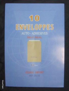 Printed Auto Adhesive 10 Enveloppes Self-Seal 80 gsm