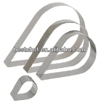 18-10 stainless steel Tear-drop mousse ring