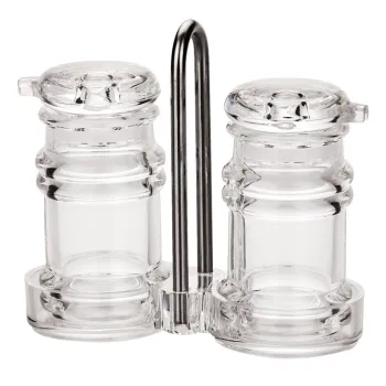 75ml Oil and Vinegar Cruet Set with Stand - Plastic Olive Oil Bottle Acrylic Set