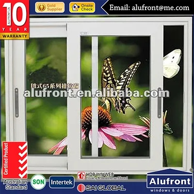 sound proof aluminum sliding window with touch lock