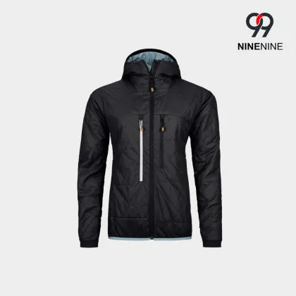 Diamond Quilted Hooded Lightweight Insulated Jacket