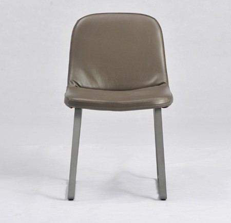 Steel Sturcture Leather Chair with Upholstery/Dining Chair (DC-U1)