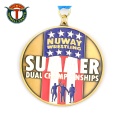 Design logotipo em branco Medalhas Maratona de esmalte personalizada Running Sports Medals