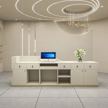 Customizable LED Paint Salon Reception Desks