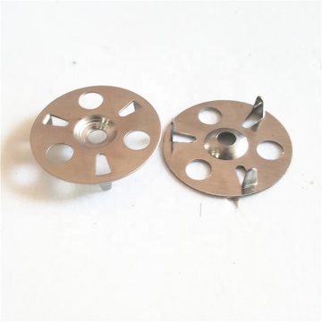 Perforated Steel Round Four Paws Disc Washer for Board Wall Fixing