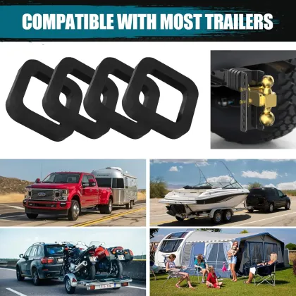 4-Pack Exterior Hitch Mount Hammocks with Parachute Hammock and Hitch Receiver Silencer Pad