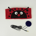 Dibujos animados Ladybug Auriculares para dormir con cable Auriculares lindos