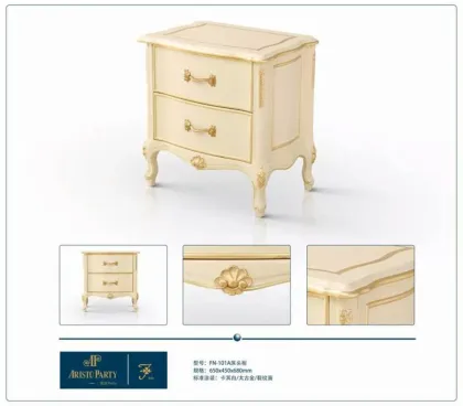 Gold Plated European Louis Style Bedroom Gold Gorgeous Night Stand With Drawers