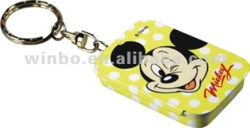 Tin Cartoon Kids Cute Keychain Ring Mini Box