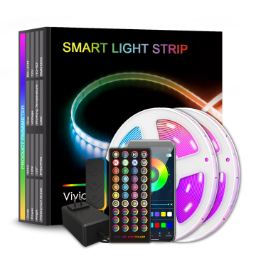 Hot Selling 12V 50ft 15M 5050 RGB LED Strip - Music Sync, Color Changing, Remote & App Control, Flexible Smart LED Strip Lights