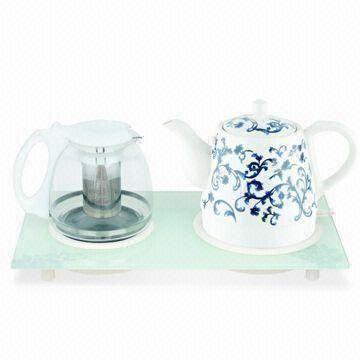 Ceramic Tea Maker with Power Indicator Light, Automatic Switches Off when Overheated, Fast Boiling