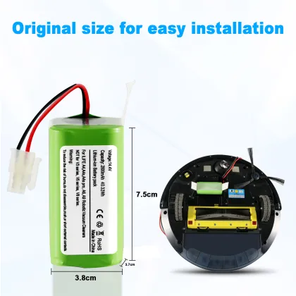800mAh 14.4V Li-ion Battery for ILIFE A4S, A4S Pro, A6, A7, A9, V7s Plus Robot Vacuums
