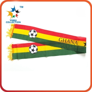 custom soccer double sided satin print scarf for women
