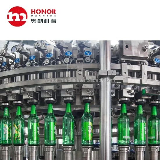 1500BPH 12 Heads Glass Bottle Beer 3-in-1 Filling Machine