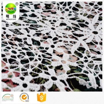 Flower Embroidery Lace 100% Polyester Fabric