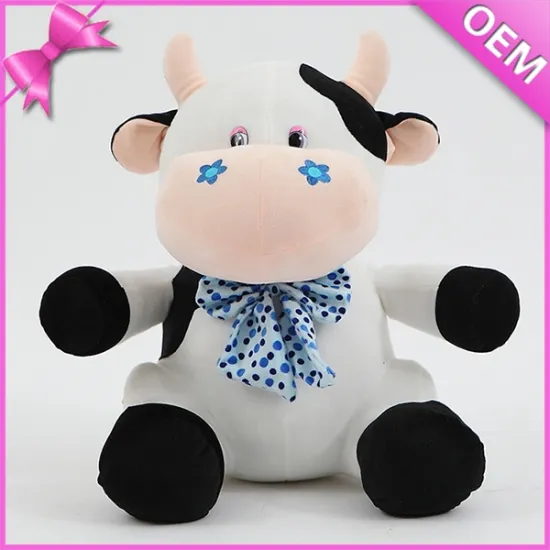 oem promotional gift cow stuffed animal toys, milka cow plush toys