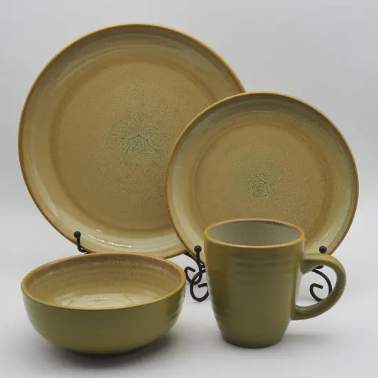 Popular reactive glaze ceramic stoneware dinnerware set