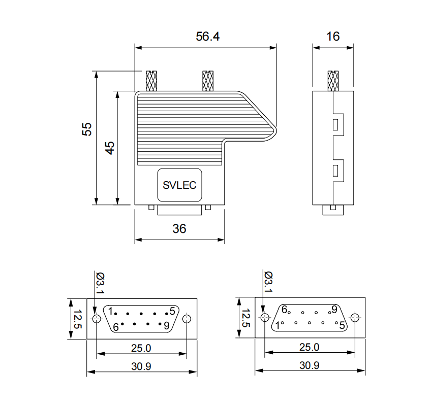 DB 9 connector