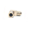 M12 shielded plug connector female 8pin right angle