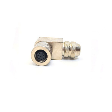 M12 abgeschirmter Plug -Stecker weiblicher 8Pin rechtswinkel