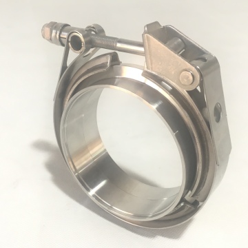 Stainless Steel Auto Exhaust Quick Release V Band Clamp Kit with Male & Female Flanges - Heavy Duty Turbo