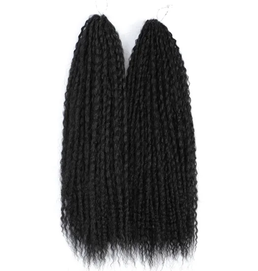 18inch Afro Yaki Kinky Curly Wet Curl Soft Ombre Synthetic Crochet Braiding Hair Extensions Marly Hair for Black Women
