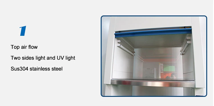 Double Person Vertical Laminar Flow Cabinet with H14 HEPA Filter