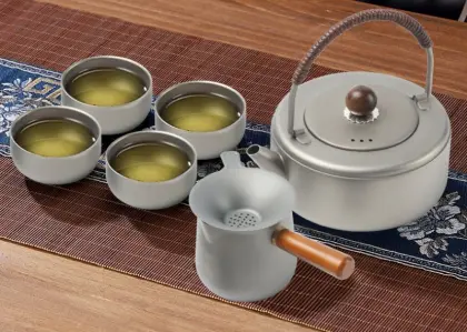 Pure Titanium Teapot Set