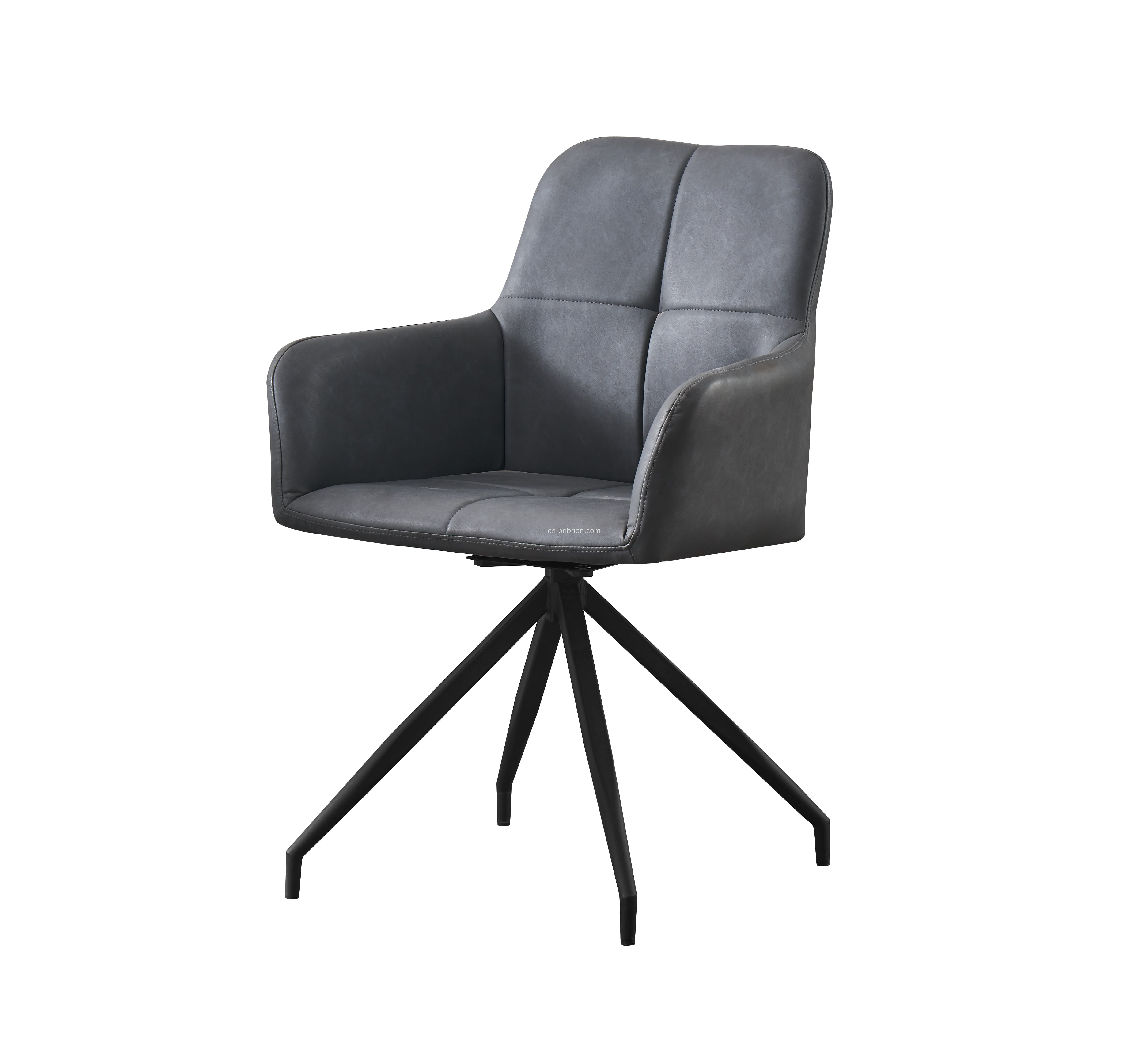 Silla de comedor giratoria PU de alta calidad para sala de estar