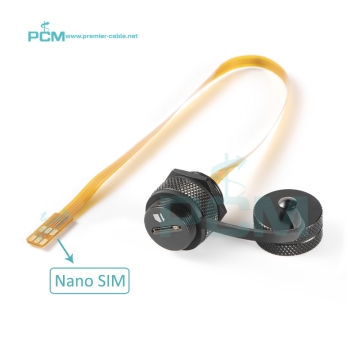 Waterproof Nano SIM Card Extender Cable with Cap for Outdoor Equipment