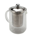 Glass Tea Pot With Stainless Steel Lid