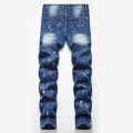 Mens zerrissene Paint Splash Jeans Fabrik Großhandel Custom