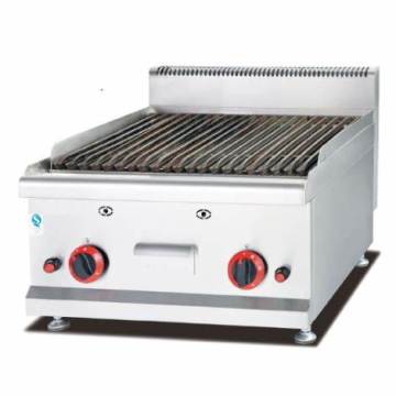 Doppelseitiger Edelstahl BBQ Gas Lava-Steingrill für gewerbliche Küchen