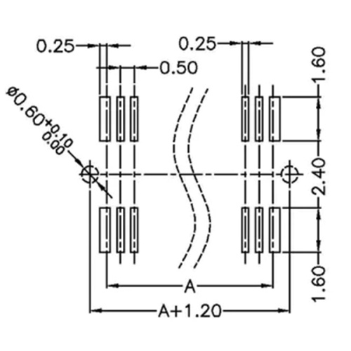 Single-Slot-H4.25-Board-to-Board-Stecker weiblicher H4.25