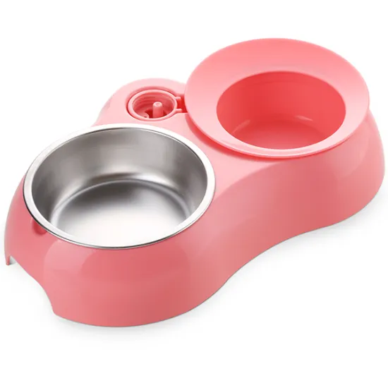 Stainless Steel and plastic unique cat food bowl