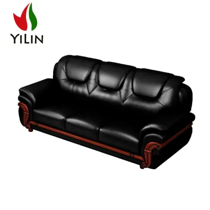 Antique Chinese Leather Sofa Set for Living Room