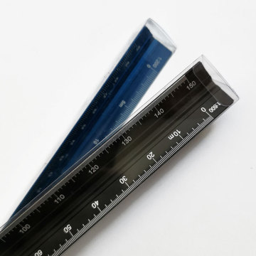 Hot Sale: 6 Inch & 12 Inch 3-Sided Metric Aluminum Architectural Scale Triangle Ruler