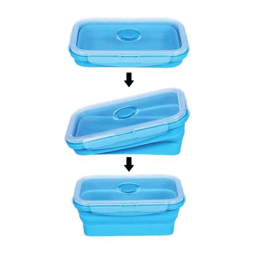 Collapsible silicone food storage containers