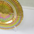 Flower Shaped Gold Glass Charger Plate Wedding Decorative