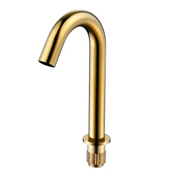 China Yinada Brossed Golden Slim Design Faucet de capteur de bassin sans main