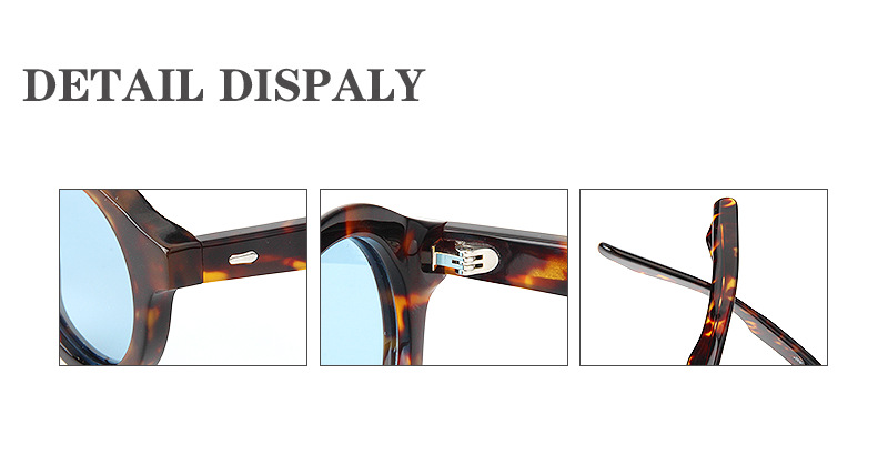 Mellume Vintage Small Round Acetate Sunglasses ME2086-detail